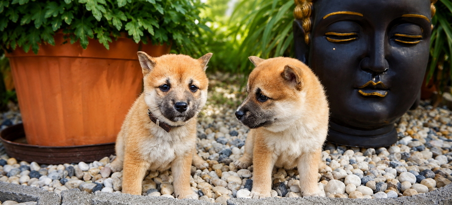 Shiba Inu Fiene im Alter von sechs Wochen
